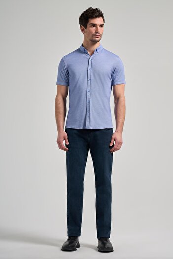 İmza Saks Classic Slim Fit Бавовняна сорочка - довгий рукав, прямий крій, комір на ґудзиках, без кишень 1004250152_305