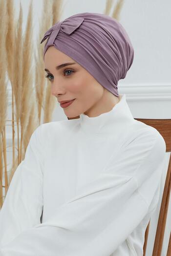 Aisha's Design Bowknot Bonnet, B-7, Lilac