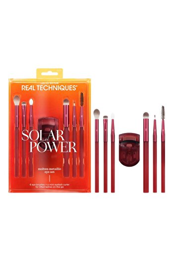 Real Techniques Rt-0961 Solar Power Molten Limited Edition Metallic Eye Makeup Brush Set