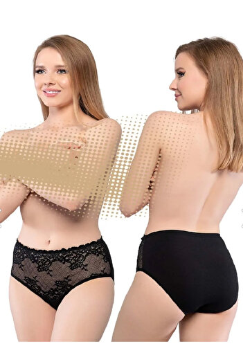 Belinay Чорні жіночі труси, 95% бавовна, 5% еластан, 4XL, уніформа