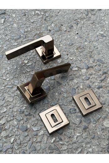 ARON Sofuoğlu Luxury (Antique Bronze) Prisma Anka Square Badge (Room) Door Handle Aluminum / Steel