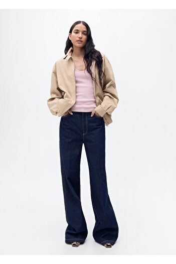 MANGO Woman Cotton Blouse with Wide Straps