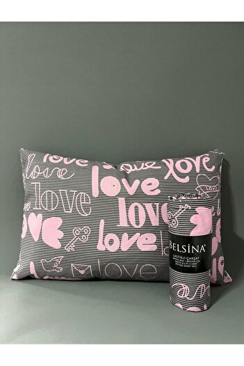 Pamuku Love Patterned Single Person Elastic Bed Sheet Set