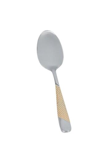 ALSAIF Steel Tea Spoon Set 6 Pieces Pattern Gold