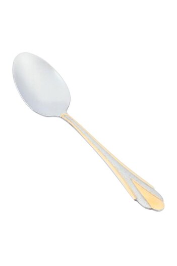 ALSAIF Steel Tea Spoons 6 Pieces Gold Engraved