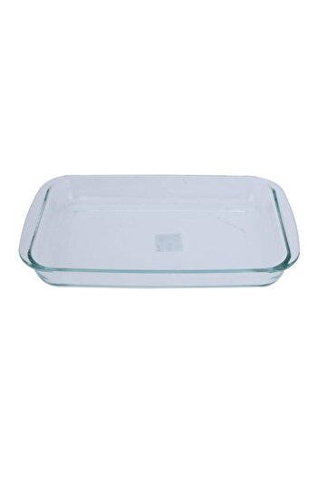 ALSAIF Max Glass Oven Tray 2.9 Liter 39.5X23.8X5.2 Cm With Lid Transparent
