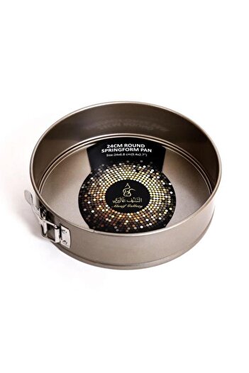 ALSAIF Steel Cheesecake Tray 24Cm Round Brown