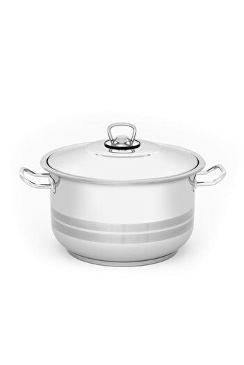 ALSAIF Steel Pot 8 Liters 26 Cm Silver