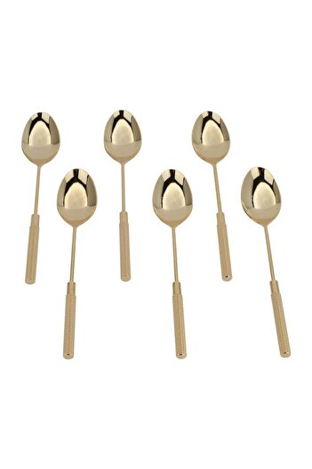 ALSAIF Steel Tea Spoons 6 Pieces Gold
