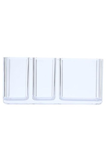 ALSAIF Acrylic Organizer 3 Boxes Transparent