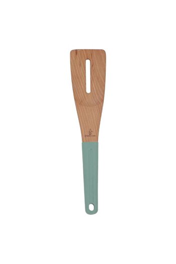 ALSAIF Wooden Spoon With Silicone Handle Green