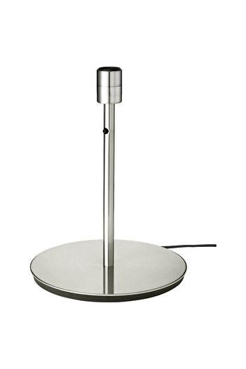 erorex Table lamp base, nickel-plated, 38 cm