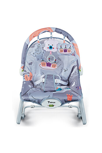 TEKNUM 3In1 Rocker/Baby Seat/Recliner with Soothing Music - Party Grey