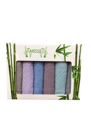 ROYAM 6-панельний набір рушників для рук і обличчя Royam Misse, 100% бавовна, в коробці, 50 x 90