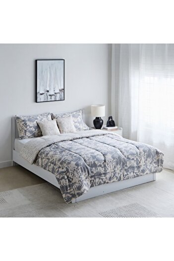 Home Box Aurora Heya 5-Piece Printed Cotton Queen Comforter Set 200x240 cm
