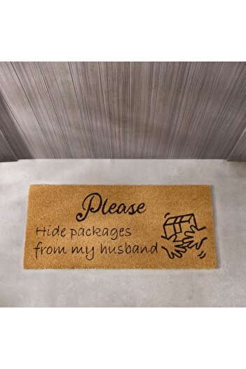 Home Box Packages Printed Coir Doormat with PVC Back 45x100 cm