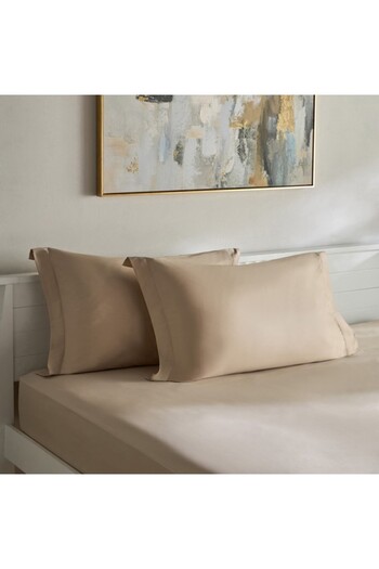 Home Box Opulent Luxe 2-Piece 400TC Cotton Solid Pillowcase Set 50x75+5cm