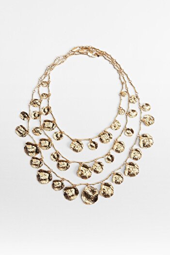 mos&more 3 Lü Gold Pullu Kadın Kolye