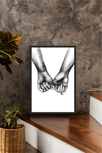 Cadran Home Yazılı Ahşap Mdf Çerçeve Görünümlü Mdf Tablo