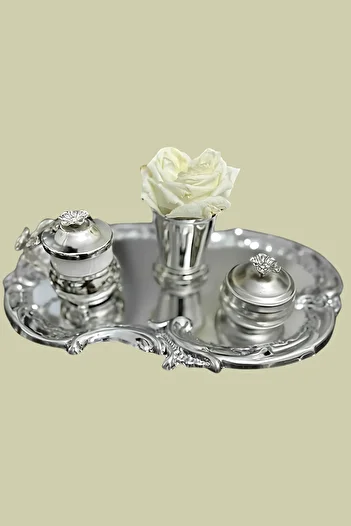 Yaren Style Artnova Lux Stainless Steel Serving - Tea, Coffee, Catering and Dowry Presentation Tray |   Single