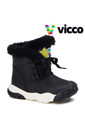 Vicco 946.b21k.212 Dance Bebe Phylon Μαύρο-άσπρο κοριτσίστικες μπότες