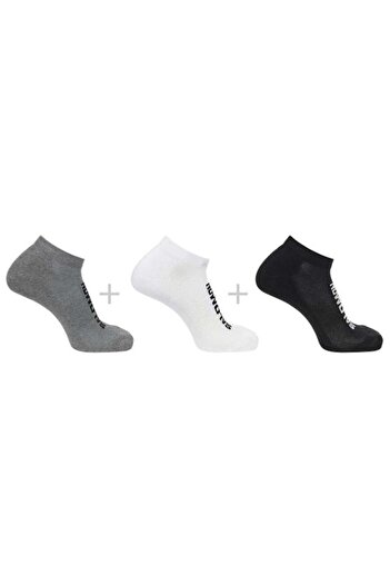 Salomon Everyday Low 3 Pack 3 Piece-Piece Unisex Socks Black-Gray-White