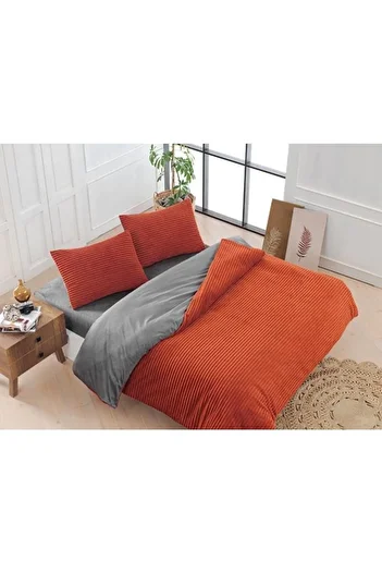Merinos Eternity Corduroy 4-Piece Tile Double Velvet Duvet Cover Set