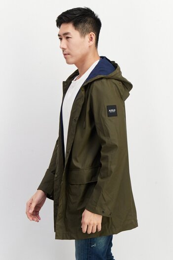 Aigle Men Plain Wind Breaker Jacket, Olive