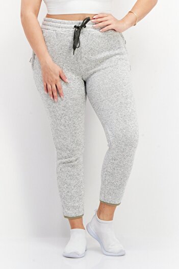 BİLLABONG Women Regular Fit Drawstring Heather Jogger Pants, Light Grey