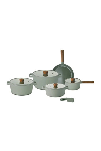 NEOFLAM Fika Korean Pot Set 9 Pieces 22cm 24cm 26cm 18cm 26cm