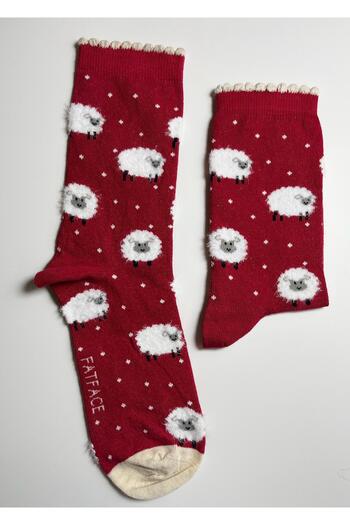 Rumon Cotton Sheep Patterned Women's Socks