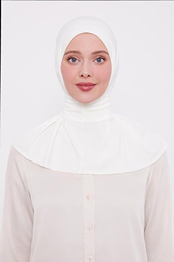 Levidor Cream Practical Sports Snap Fastener Shawl Bonnet