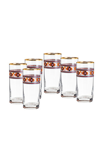 Dania Glass Cups Set 6 Pcs Heritage Design