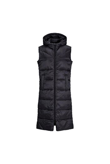 JJXX 12245694   Jxnora - Black Long Vest, Lightweight Otw