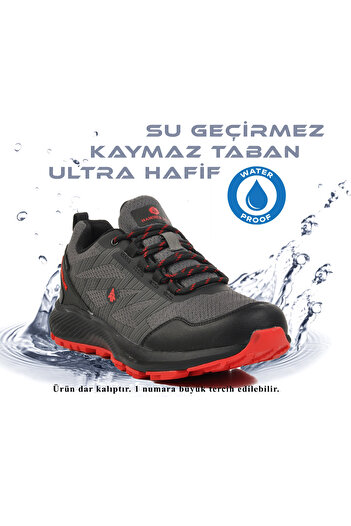 Hammer Jack Grey-Red Waterproof Men's Outdoor Shoes Manawa 101 24656 m