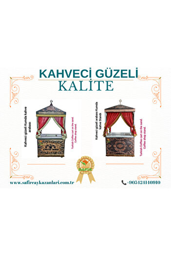 SAFİR Kumda Kahve Makinesi Kahveci Güzeli Arabası Standı Safir Çay Kazanları Kahveci Güzeli