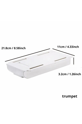 Choice 1pc S 2pc White SelfAdhesive Storage Drawer Box Makeup Pencil Tray Desk Hidden Under Desk Stand Self