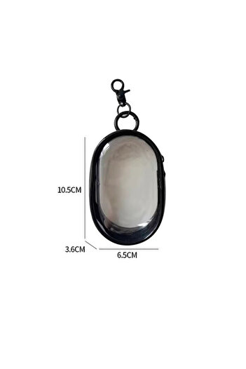 Choice Black Portable Mini Clear Zipper Storage Bag Space-Saving Organizer for Earphones & Chargers Versati