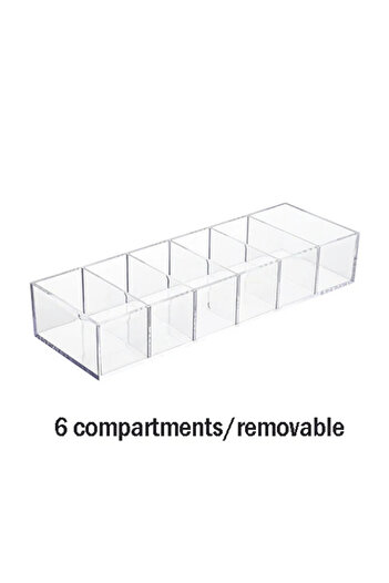 Choice 6 grid Clear Acrylic Makeup Cosmetics Organizer Storage Box Compact Jewelry and Cosmetic Storage Box