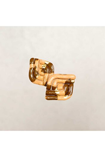 Lu Atelier Mocha-Handmade Special Design Gold Leaf Earrings