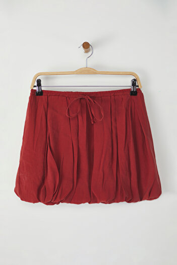 Trendyol Collection Limited Edition Tile Balloon Mini Modal Woven Skirt Twoss25Et00104