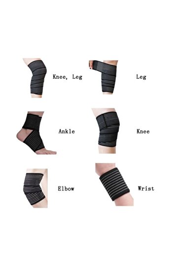 Generic Rake Knee Straps for Weightlifting, Fitness and Running for Pain Relief - Black