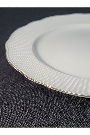 Kütahya Porselen Gold Gilded Bonnet Lay Placemat - 27 cm