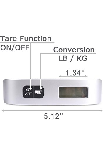 AWH Digital Luggage Scale Up tp 50 kg, Silver EL10-31P