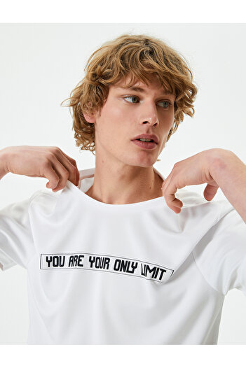 Koton Αθλητικό μπλουζάκι με κοντό μανίκι Crew Neck - Slogan Printed