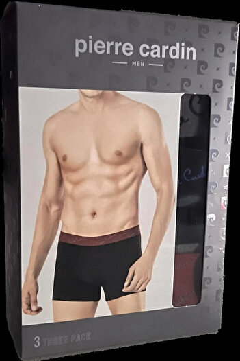 Pierre Cardin Men's Cotton Black Color 3-Piece Boxer Set L1.Pc.004.0A.12.11
