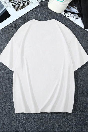 Guillermo Μπλουζάκι Unisex White Dream με στάμπα με λαιμόκοψη από βαμβακερό μεγάλο μέγεθος