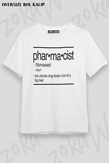 ZOKAWEAR Μπλουζάκι με στάμπα Unisex Oversize Pattern Pharmacist Design