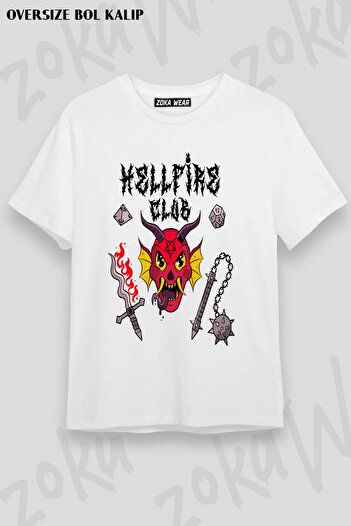 ZOKAWEAR Μπλουζάκι με στάμπα Unisex Oversize Hellfire Club3 Design
