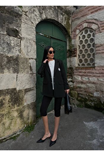Rabury Butik Safety Sleeve Detailed Blazer Jacket